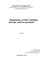 Referāts 'Videokartes un GPU. Darbības principi, veidi un parametri', 1.