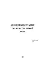 Eseja 'Atomelektrostacijas celtniecība Eiropā', 1.