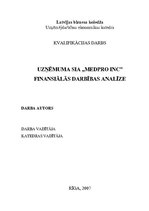 Diplomdarbs 'Анализ финансовой деятельности предприятия SIA "MedPro Inc"', 1.