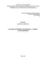 Referāts 'Valodas attīstības veicināšana 2 – 3 gadus veciem bērniem', 1.