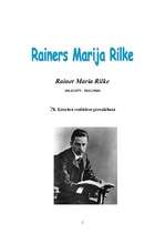Referāts 'Rainers Marija Rilke - biogrāfija un literārā daiļrade', 1.