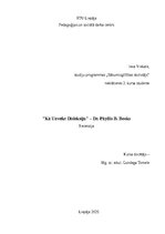 Eseja '"Kā Uzveikt Disleksiju" – Dr. Phyllis B. Books
Recenzija', 2.