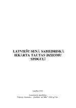 Referāts 'Latviešu senā sabiedriskā iekārta tautas dziesmu spogulī', 1.