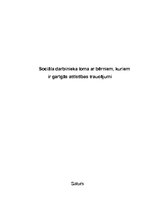 Referāts 'Sociālā darbinieka loma darbā ar bērniem, kuriem ir garīgās attīstības traucējum', 1.