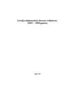 Referāts 'Latvijas diplomātiskā dienesta veidošanās (1917.-1919.gadam)', 1.