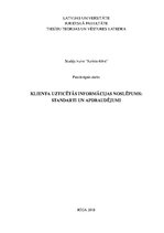 Referāts 'Klienta uzticētās informācijas noslēpums: standarti un apdraudējumi', 1.