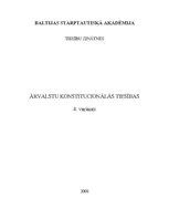 Konspekts 'Ārvalstu konstitucionālās tiesības', 1.