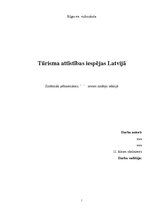 Referāts 'Tūrisma attīstības iespējas Latvijā', 1.