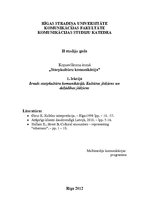 Konspekts 'Ievads starpkultūru komunikācijā. Kultūras jēdziens un dažādības jēdziens', 1.