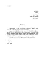 Konspekts 'Lietvedības dokumentu paraugi', 13.