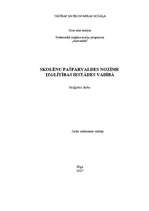 Diplomdarbs 'Skolēnu pašpārvaldes nozīme izglītības iestādes vadībā', 1.