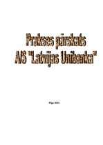 Prakses atskaite 'A/s "Latvijas Unibanka"', 1.