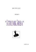 Referāts 'Ātrumkārba', 1.