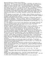 Eseja 'Organizational Behavior', 1.