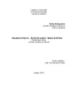 Eseja 'Aspazijas dzejoļu krājuma "Sarkanās puķes" dzejas īpatnības', 1.