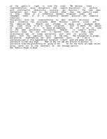 Eseja 'The publics right to know. The Constitutional responsibility of the press.', 2.