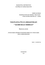 Referāts 'Volfganga Šulca didaktiskais "Hamburgas modelis"', 1.