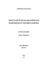 Referāts 'Nekustamā īpašuma reģistrācijas zemesgrāmatā vispārīgā kārtība', 1.