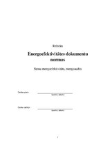 Konspekts 'Energoefektivitātes dokumentu normas', 1.