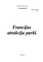 Eseja 'Francijas atrakciju parki', 1.