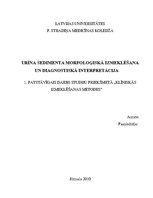 Referāts 'Urīna sedimenta morfoloģiskā izmeklēšana un diagnostiskā interpretācija', 1.