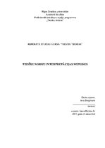 Referāts 'Tiesību normu interpretācijas metodes', 1.