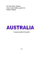 Referāts 'Australia', 1.