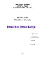 Konspekts 'Dzimstības līmenis Latvijā', 1.