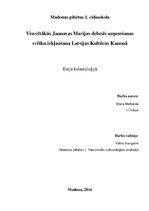 Eseja 'Vissvētākās Jaunavas Marijas debesīs uzņemšanas svētku iekļaušana Latvijas Kultū', 1.
