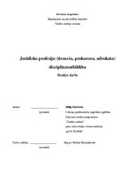 Referāts 'Juridisko profesiju (tiesneša, prokurora, advokāta) disciplināratbildība', 1.