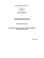 Konspekts 'Aerodinamisko spēku, kuri darbojas uz lidmašīnu, noteikšana, pielietojot līdzība', 1.