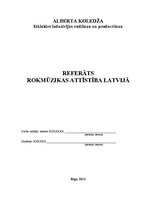 Konspekts 'Rokmūzikas attīstība Latvijā', 1.
