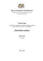 Referāts 'Elektriskās mašīnas', 1.