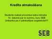 Prezentācija 'Studiju kredīts "Hansabankā", "SEB bankā", "Parex bankā"', 25.