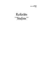 Referāts 'Staļins', 1.