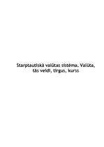 Referāts 'Starptautiskā valūtas sistēma. Valūta, tās veidi, tirgus, kurss', 1.