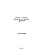 Konspekts 'Eiropas Saienības konkurences tiesības', 1.