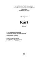 Referāts 'Karš', 1.