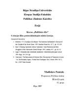 Eseja 'Elite postsociālistiskajās valstīs. Latvija', 1.