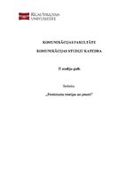 Referāts 'Feminisma teorijas un posmi', 1.