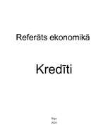 Referāts 'Kredīti', 1.