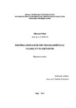 Diplomdarbs 'Drošības risinājumi PHP programmēšanas valodā un to lietojums', 1.