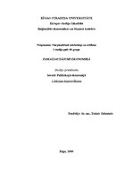 Konspekts 'Pamatjautājumi politiskajā ekonomijā', 1.