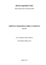 Referāts 'Uzņēmumu (organizāciju) vadība un saskarsme', 1.