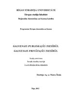 Konspekts 'Galvenais publiskajās tiesībās. Galvenais privātajās tiesībās', 1.