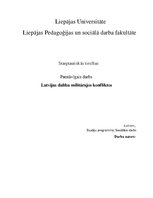 Referāts 'Latvijas dalība militārajos konfliktos', 1.