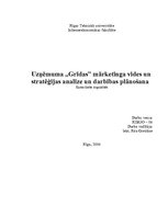 Referāts 'Uzņēmuma "Grīdas" mārketinga vides un stratēģijas analīze un darbības plānošana', 1.