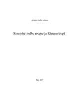 Referāts 'Romiešu tiesību recepcija Rietumeiropā', 1.