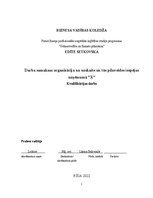 Diplomdarbs 'Darba samaksas organizācija un uzskaite un tās pilnveides iespējas uzņēmumā "X"', 1.