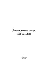 Referāts 'Žurnālistikas ētika Latvijā: ideāls un realitāte', 1.
